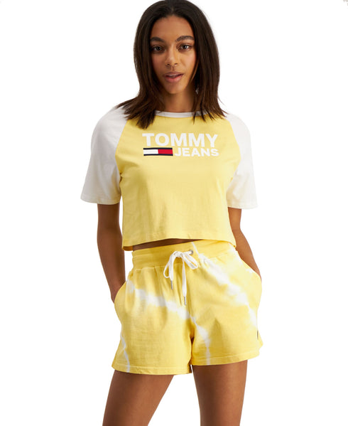 Tommy Jeans Tie Dyed Knit Cotton Shorts